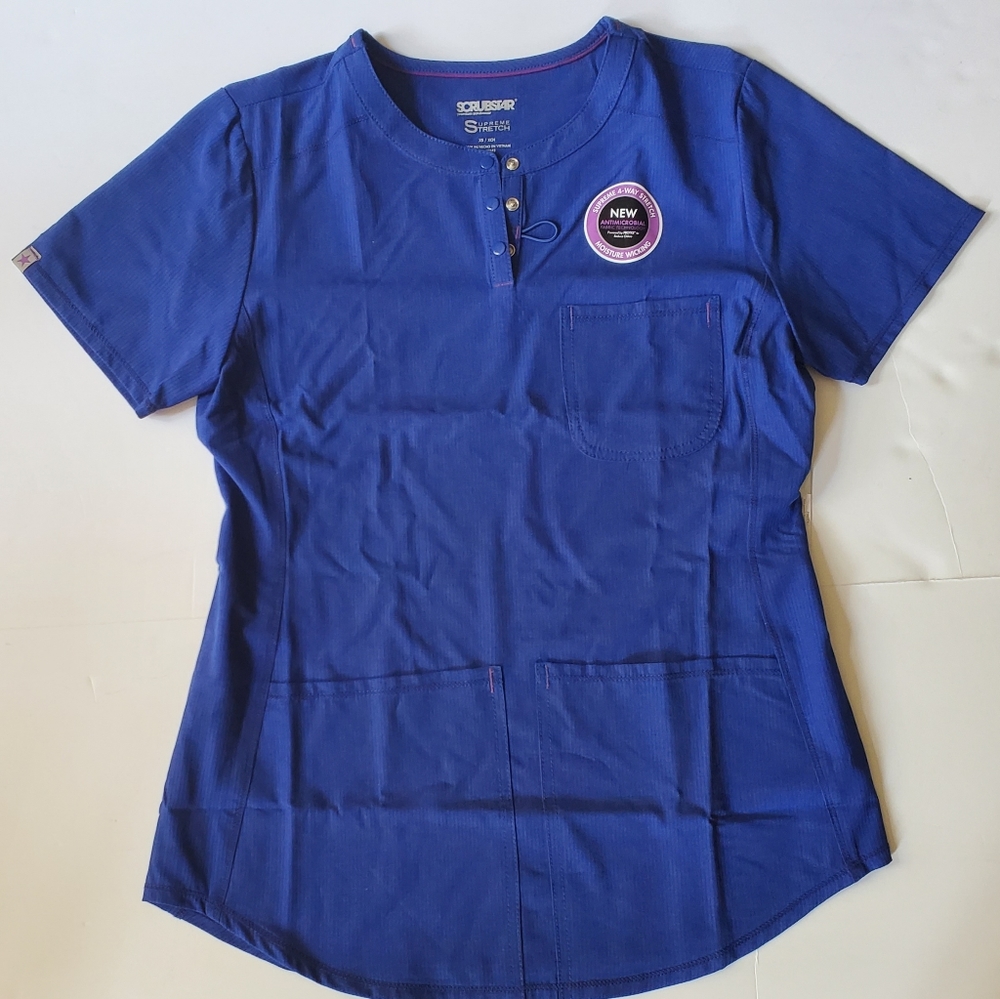 Scrubstar Supreme Stretch Scrub Top NWT